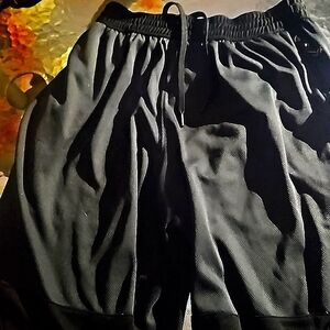 Big Youth L Slick Black Gym Shorts